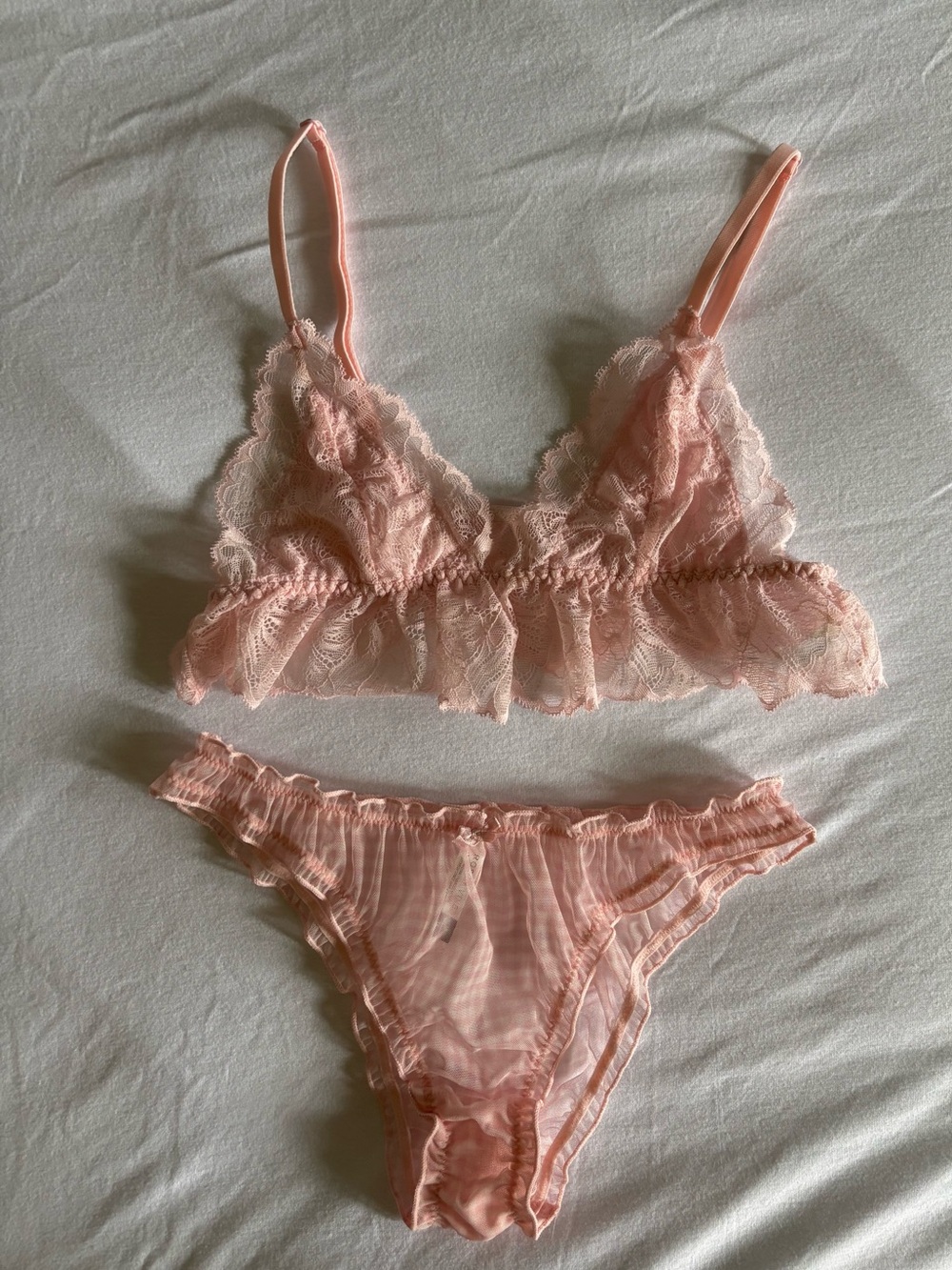 La Vie En Rose Lace Bralette Size XS
